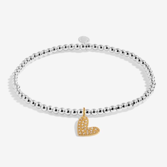 Joma Jewellery A Little 'Love You To Bits' Bracelet In Silver And Gold Plating